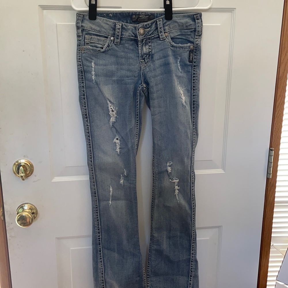 Distressed Silver Jeans